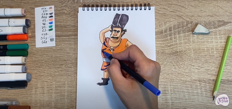 Рисуем Утёс из мультфильма "Маракуда"