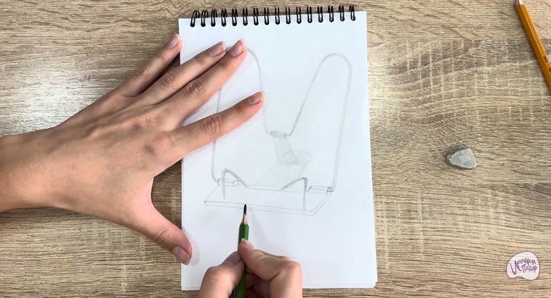 Рисуем Подставка для книг