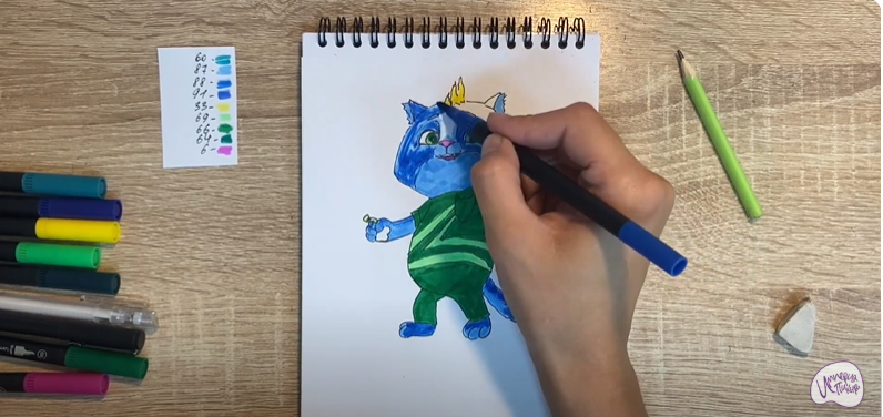 Рисуем Вася из "Супер Мяу"