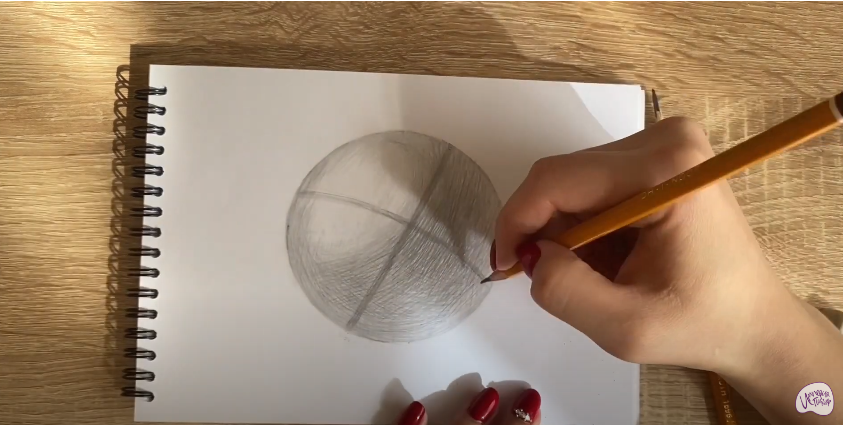 Рисуем Баскетбольный мяч