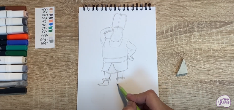 Рисуем Утёс из мультфильма "Маракуда"