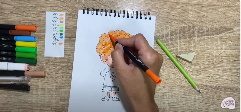 Рисуем Деннис из "Монстры на каникулах"