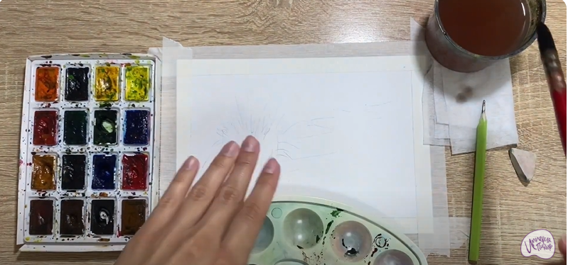 Рисуем Кочка на болоте