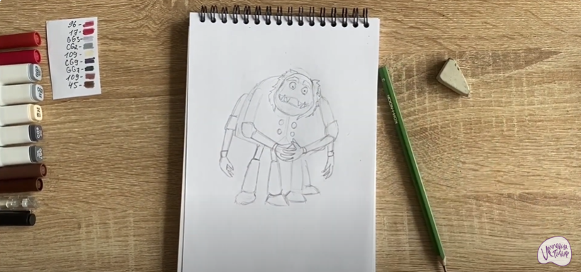 Рисуем Шнюк из "Лунтика"