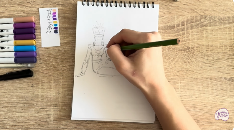 Рисуем Шамаханская Царица из "Три богатыря"