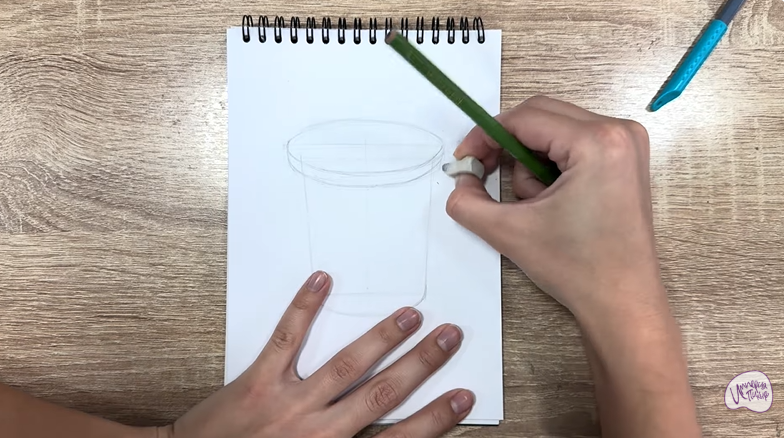 Рисуем Стакан-непроливайка