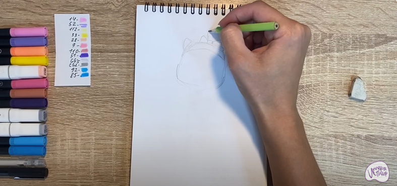 Рисуем Ния из "Супер Мяу"