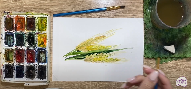 Рисуем Пшеница