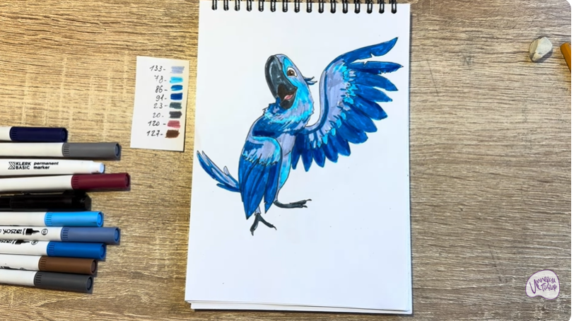 Рисуем Голубчик из "Рио" 