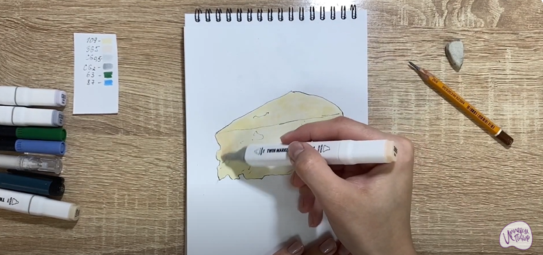Рисуем Сыр с плесенью