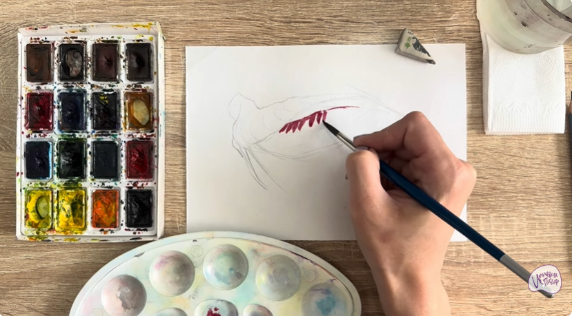 Рисуем Жабры рыбы