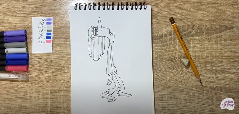 Рисуем Хандра из "Головоломки 2"