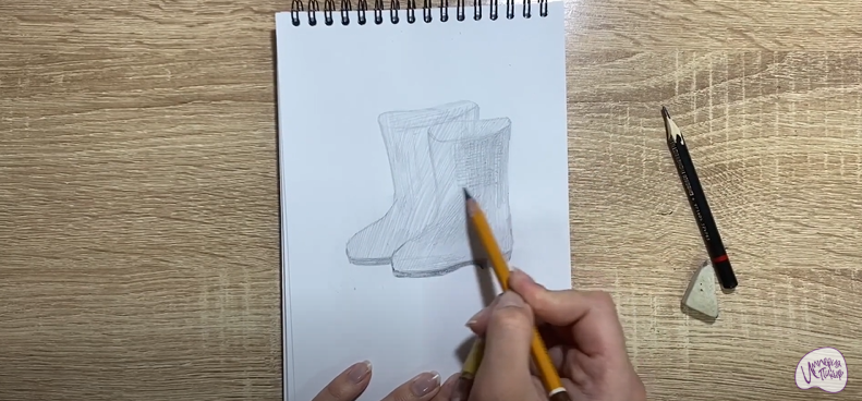 Рисуем Резиновые сапоги