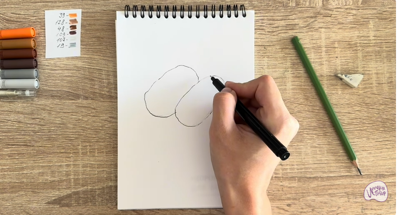 Рисуем Пирожное Картошка