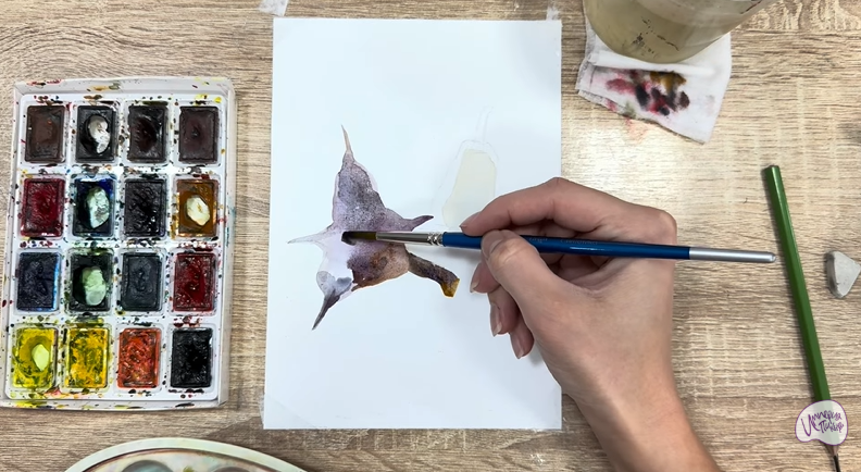 Рисуем Водяной орех