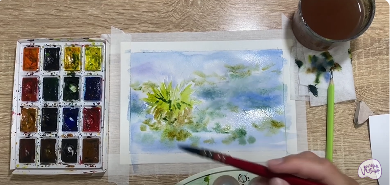 Рисуем Кочка на болоте