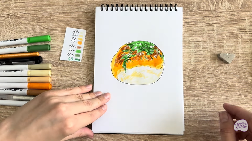 Рисуем Пампушка с чесноком