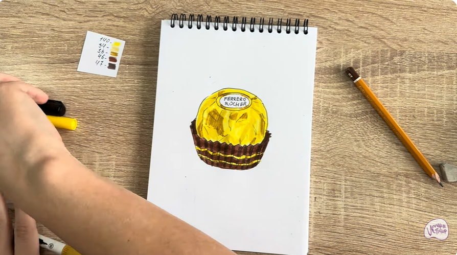 Рисуем Конфета Ферреро