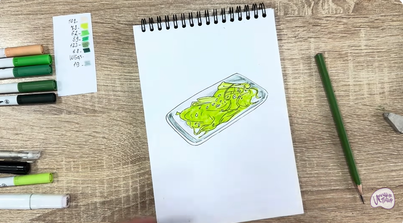 Рисуем Салат "чука"