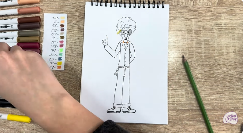 Рисуем Док Динозавров из «Доктор Динозавров»