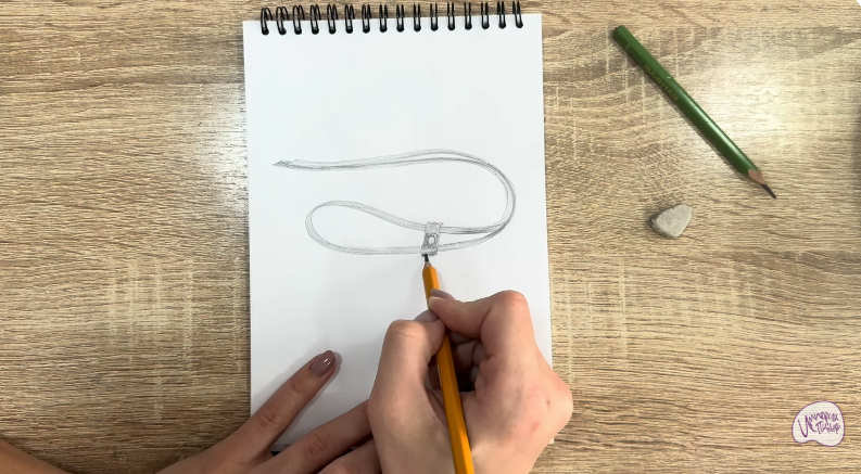 Рисуем Застежка-шнур