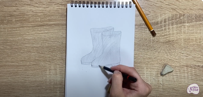 Рисуем Резиновые сапоги