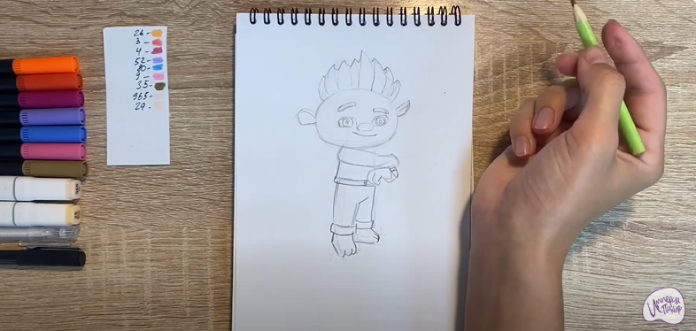 Рисуем Рей из "Монсики"