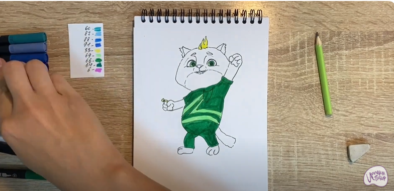 Рисуем Вася из "Супер Мяу"