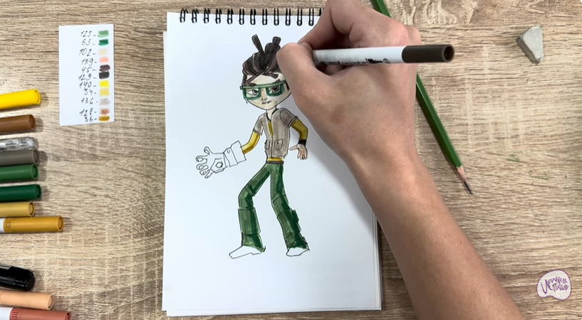 Рисуем Виктор из "герои Энвелла"