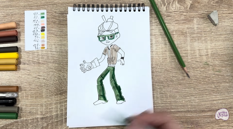 Рисуем Виктор из "герои Энвелла"