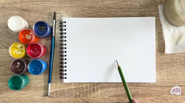 Рисуем Рыба-попугай