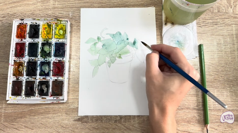 Рисуем Традесканция