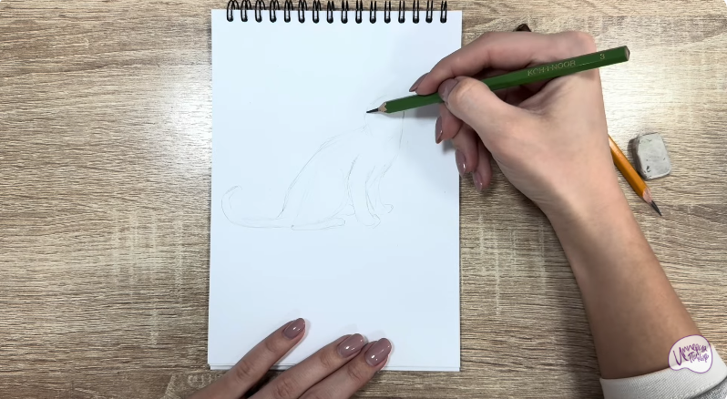 Рисуем Кот породы "Корат"