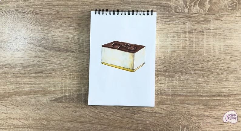 Рисуем Пирожное "Птичье Молоко"