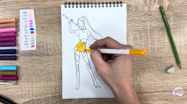 Рисуем Мира из "Кейпоп-охотницы на демонов"