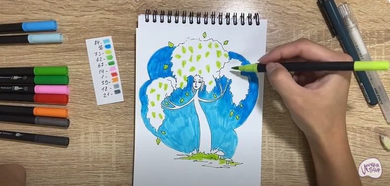 Рисуем Берёза из сказки