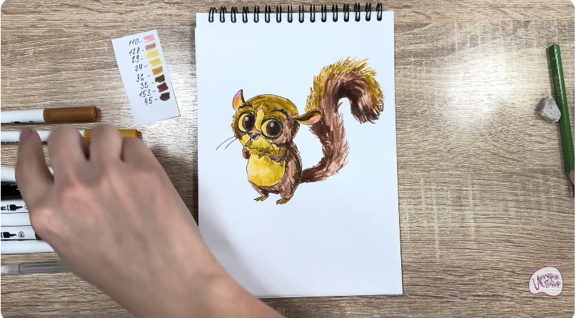 Рисуем Морт из "Мадагаскар"