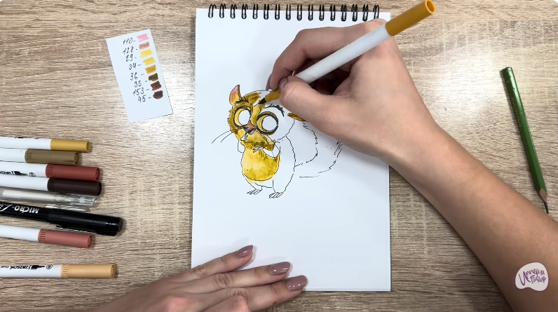 Рисуем Морт из "Мадагаскар"