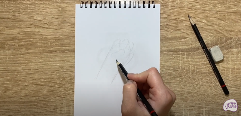 Рисуем Лапа собаки