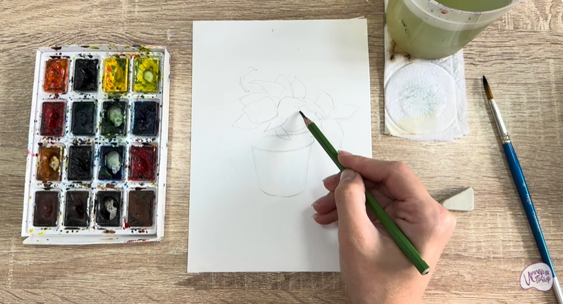 Рисуем Традесканция