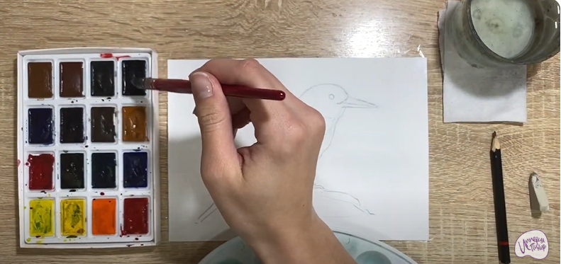 Рисуем Кедровка