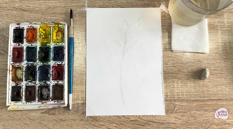 Рисуем Форзиция