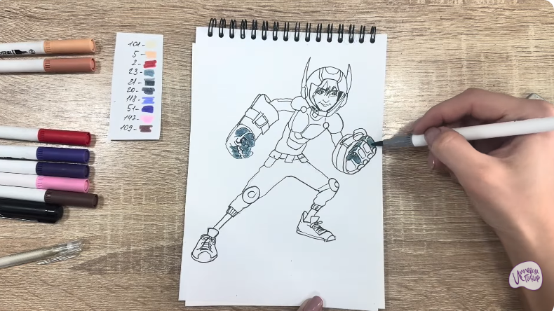 Рисуем Хиро Хамада из "Город Героев"