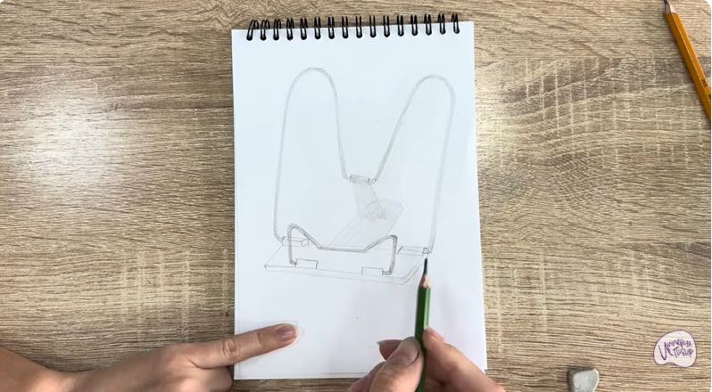 Рисуем Подставка для книг