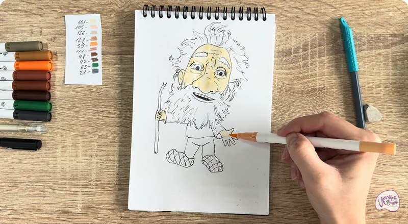 Рисуем Нафаня из фильма "Домовёнок Кузя"