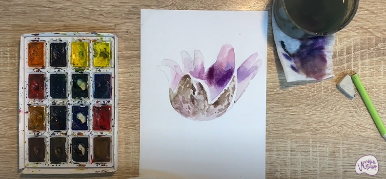Рисуем Саркосфера корончатая