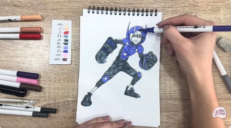 Рисуем Хиро Хамада из "Город Героев"