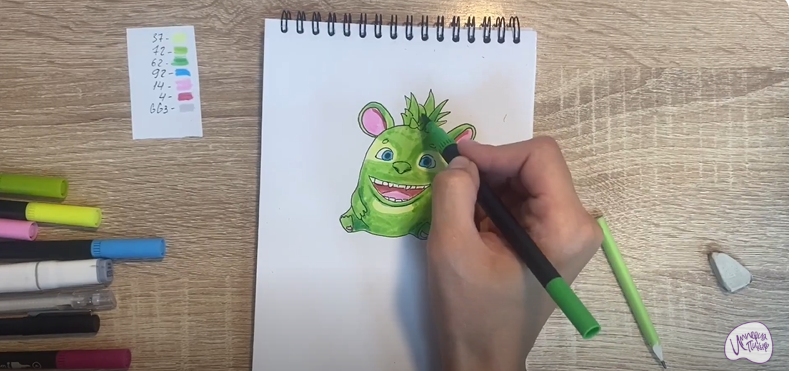 Рисуем Пиля из "Монсики"