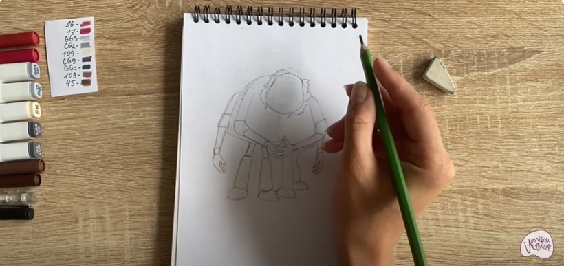 Рисуем Шнюк из "Лунтика"