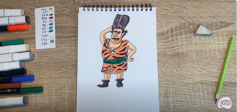 Рисуем Утёс из мультфильма "Маракуда"